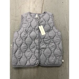 Rylee + Cru Quilted Kids Vest in Gray